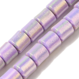 Streng fimokralen kolom met glitter, lila