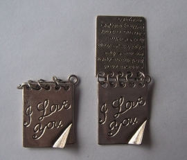 Metalen hanger "I love you"