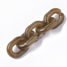 Schakels 19x14,5x4,5 camel, 10 stuks