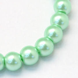 glasparel 8mm lichtgroen (kleurnr 63), 25 stuks