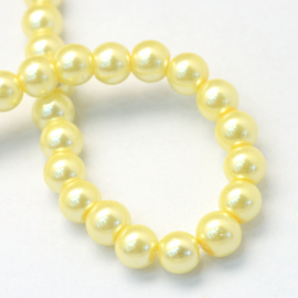 glasparel 8mm champagne-geel (kleurnr 22), 25 stuks