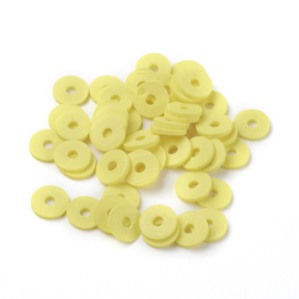 Fimo heishi disc-kralen  8 mm felgeel, streng