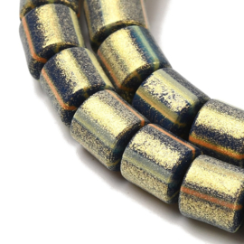 Streng fimokralen kolom met glitter, midnight blue