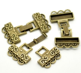 Prachtig clip-slot in antiek bronskleur
