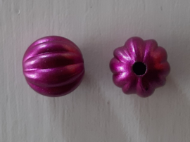 Acryl kraal pompoenvorm 10 mm roze