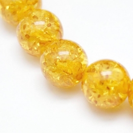 Resin kraal 8mm amber