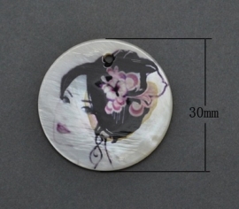 Schelphanger vrouw 30 mm.