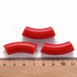 Acryl gebogen buiskraal rood