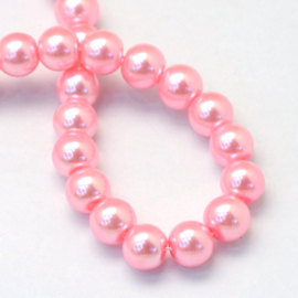 glasparel 8mm pink (kleurnr 53), 25 stuks