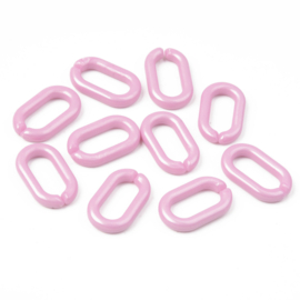 Schakels 27x16x4 licht flamingo, 7 stuks