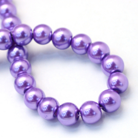 glasparel 6mm medium purple, 25 stuks