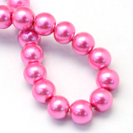 glasparel 8mm hotpink (kleurnr 54), 25 stuks