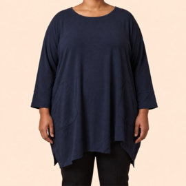 Billy B Blouse/ Shirt Top Indi black Big Big met zakken