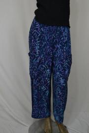 Disini Broek 173 met zijzakken blauw/paars