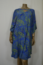 Billy B Kaftan / Jurk 169 kort kruis voor of achter te dragen blauw/groen bladgroen