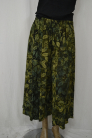 Billy B Broek/rok Cullotte wijd groen met bloemen