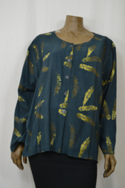 Disini Blouse Afke grijs met varens