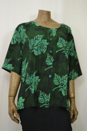 Disini Blouse Marlieke groen groot blad