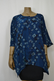 Billy B Blouse Cora Big blauw met blok