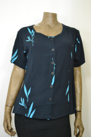 Billy B Blouse B202 zwart blauw tak mt. s/m