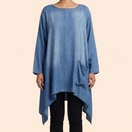 Moon Blouse lang met punten en grote zak mt. 4 Jeans