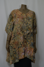 Billy B Blouse Big Big B148 met zakjes beige met sterretjes