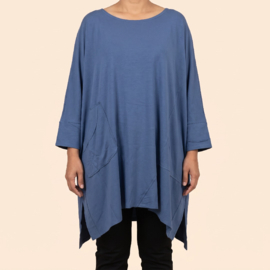 Billy B Shirt/Blouse Top Indi   jeans  blauw Big  Big met zakken