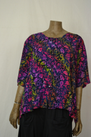 Disini Blouse Marlieke paars allerlei bloem