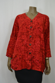 Billy B Blouse B211 divers rood met blad