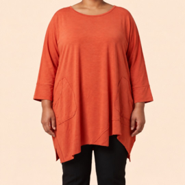 Billy B Blouse/Shirt Top  Indi met zakken adobe
