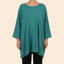 Billy B Blouse/Shirt Big Big Top Indi met zakken jade