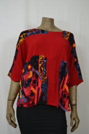 Normal Crazy Blouse Top Dalia rood crinkle