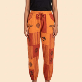 Laxman Broek Suave met zakken oranje/rood