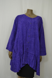 Billy B Blouse  B148 Big Big lange mouw paars