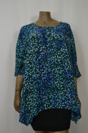 Billy B Blouse Cora Big blauw groen tak