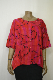 Disini Blouse Marlieke rood/zwart