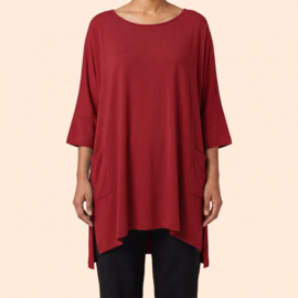 Billy B Blouse/Shirt Top Indi met zakken Big Big scarlet