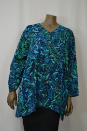 Billy B Blouse B211 Big Big blauw allerlei model Jasje met zakjes