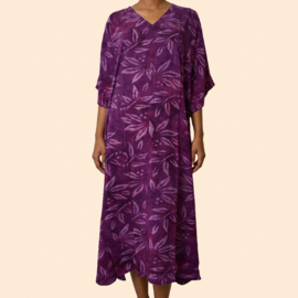 Billy B B137  Long Poncho paars met takken