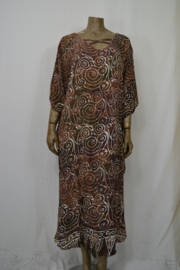 Billy B Kaftan 169 long met kruis (voor of achter) bruin