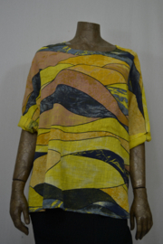 Moon Blouse geel artistique