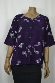 Billy B Blouse /Disini/ Marlieke paars witte bloem