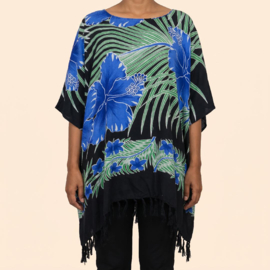 Normal Crazy Kaftan/Blouse blauw/groen veel kleurig