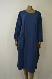 Moon Dress met  zakken jeans blauw