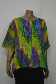 Disini Blouse Marlieke groen/geel/paars