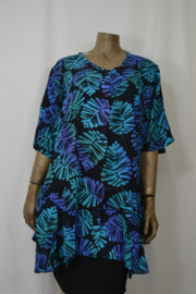 Billy B Blouse B148 Big Big zwart met mooie varen