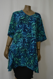 Billy B Blouse Big Big  B148  blauw met allerlei