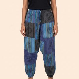Laxman Broek Suave met zakken blauw