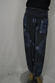 Moon Broek met elas-band grijs blauw mandalla