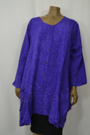 Billy B Blouse Big Big B148 lange mouw paars kleine takjes